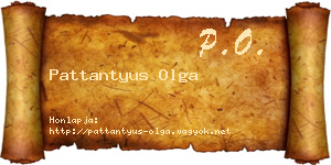 Pattantyus Olga névjegykártya